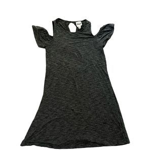 LED maternity jersey dress, shoulder cut outs, size S grey